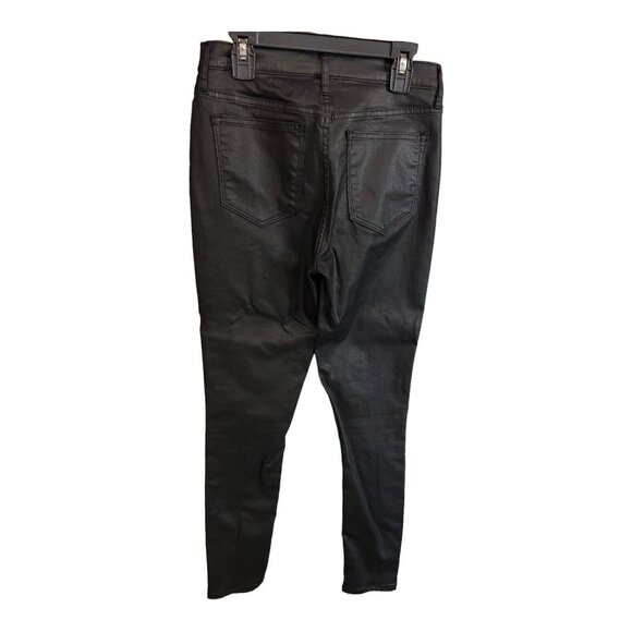 Banana Republic High Rise Skinny Coated Jean~Size 25/0~Black Leather Look L11 15 - Picture 8 of 11